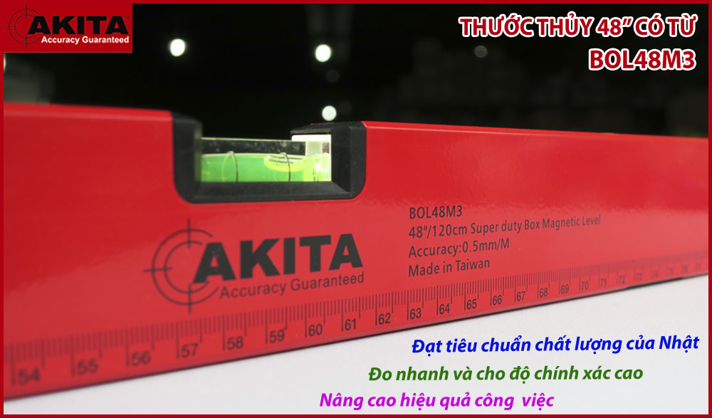 THƯỚC THỦY CÓ TỪ, HÌNH HỘP AKITA - BOL..M3