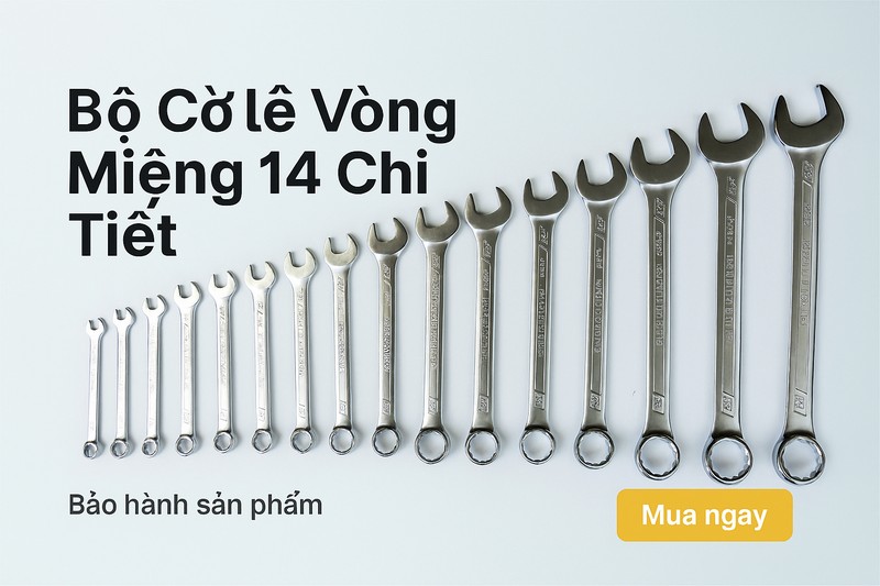 Banner Bộ Cờ Lê Vòng Miệng 14 Chi Tiết Whirlpower 1242-1-D14