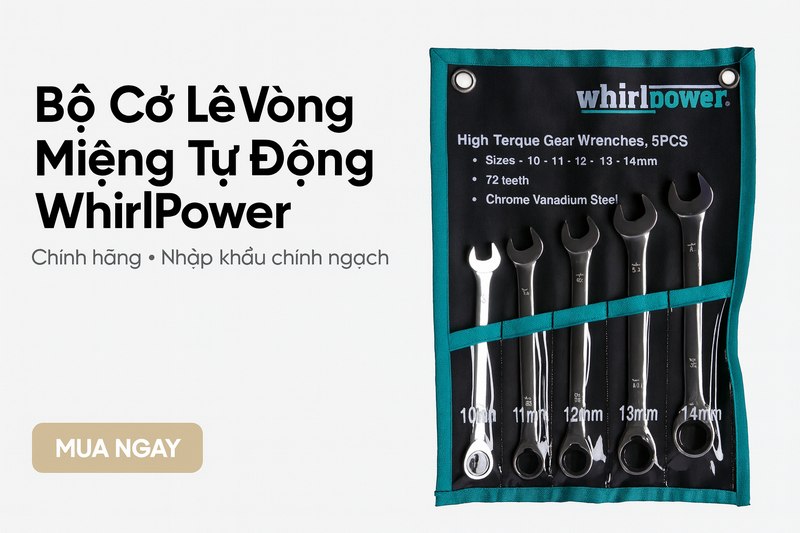 Bộ Cờ Lê Vòng Miệng Tự Động Whirlpower 1244-TV01-0505 (5 Chi Tiết)