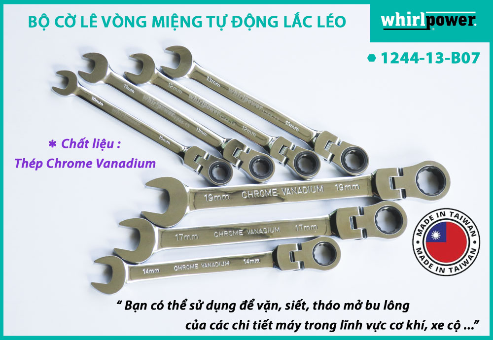 Dụng cụ sửa chữa chuyên dụng bộ cờ lê vòng miệng tự động lắc léo