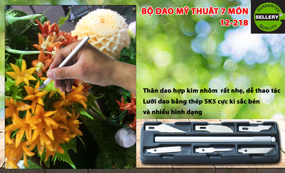 BỘ DAO KỸ THUẬT 7 MÓN SELLERY 12-218