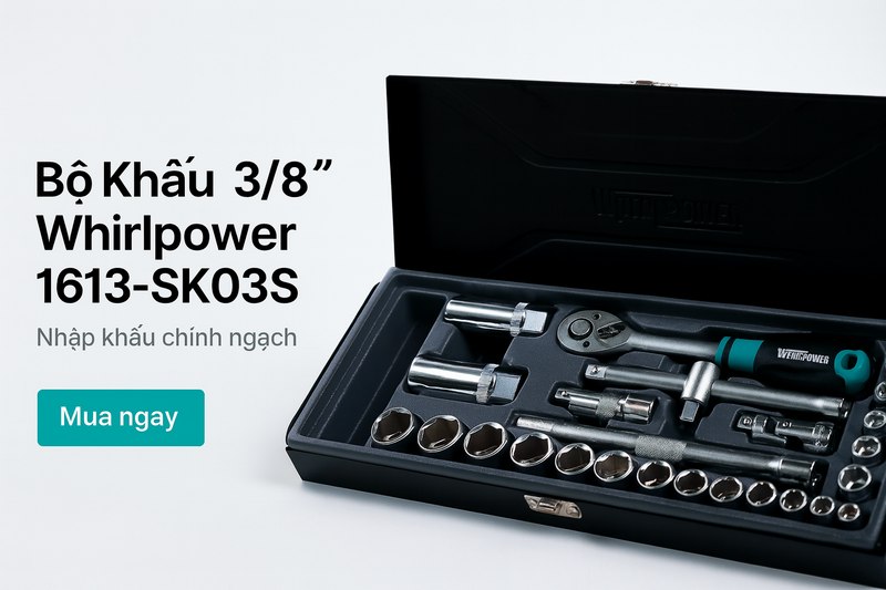 Bộ Khẩu 3/8 Whirlpower 1613-SK03S (24 Chi Tiết)
