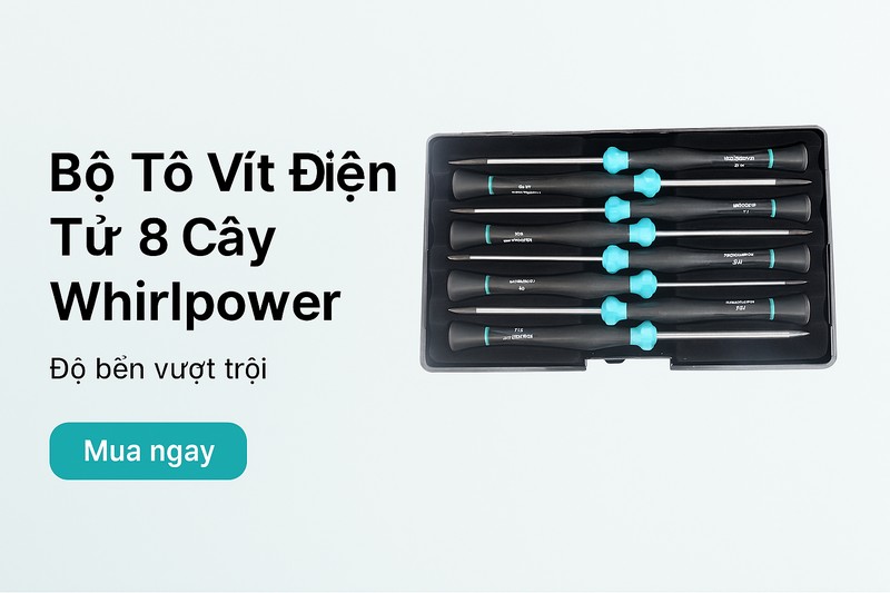 Banner Bộ Tô Vít Điện Tử 8 Cây Whirlpower 130-0708