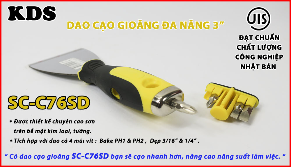 Sủi sơn lưỡi rộng đánh sạch keo và sơn cũ