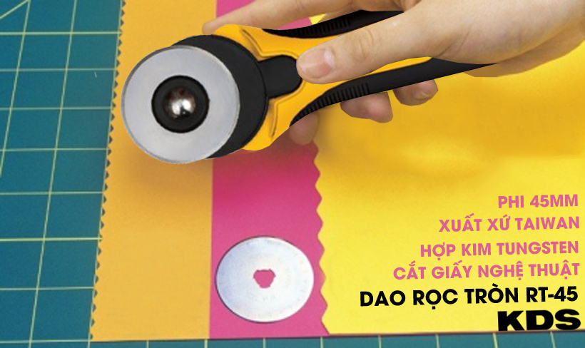 dao tròn cắt giấy 45mm KDS RT-45; 