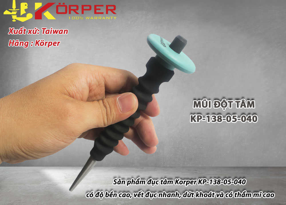 MŨI ĐỤC TÂM KORPER KP-138-05-040