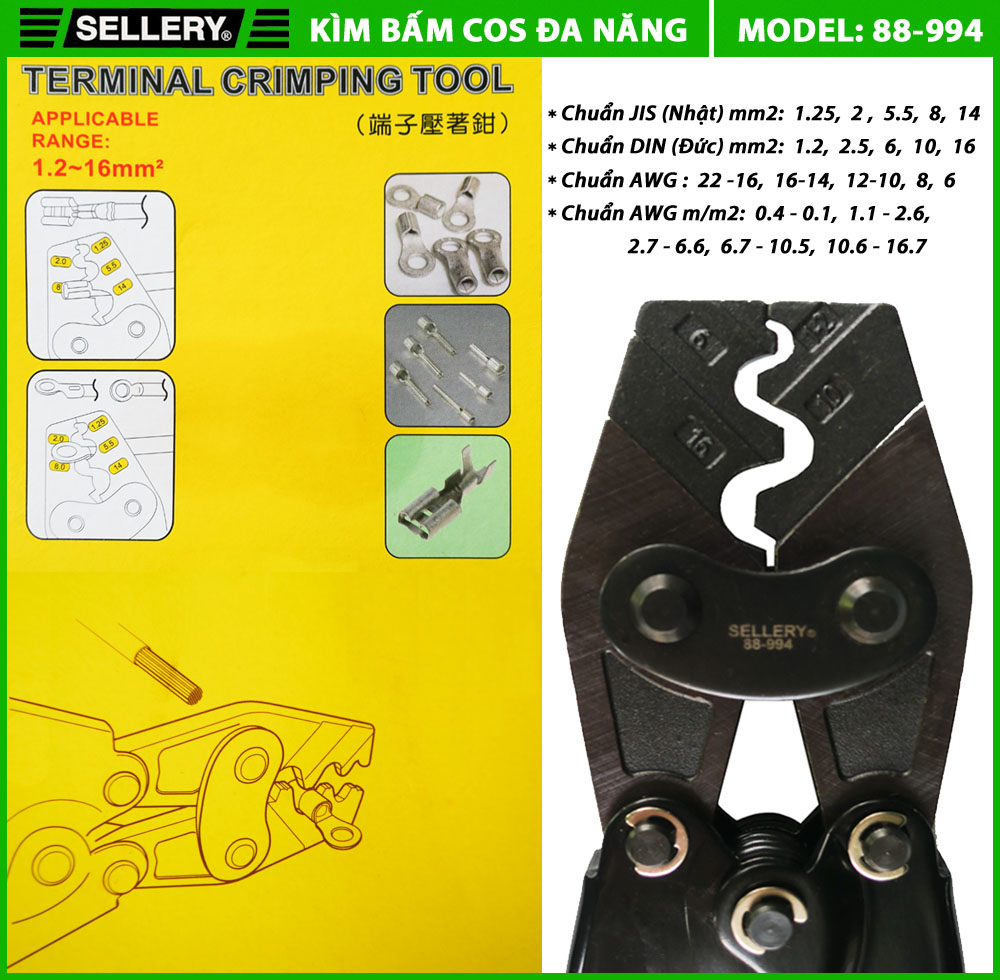 Giới thiệu Kìm Bấm Cos Sellery 88-994