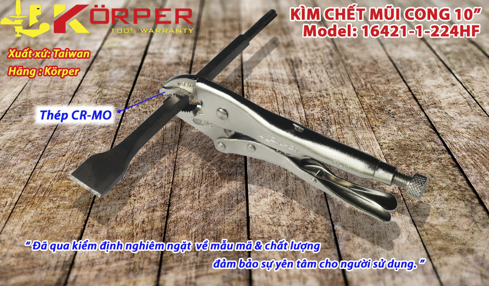 KÌM CHẾT MŨI CONG KÖRPER 16421-1-224HF