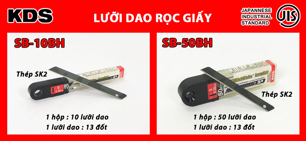 LƯỠI DAO CẮT GIẤY SB-10BH, SB-50BH