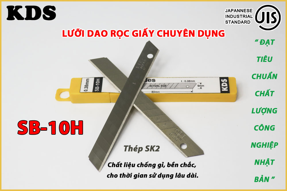 LƯỠI DAO RỌC GIẤY CHUYÊN DÙNG 9MM KDS SB-10H