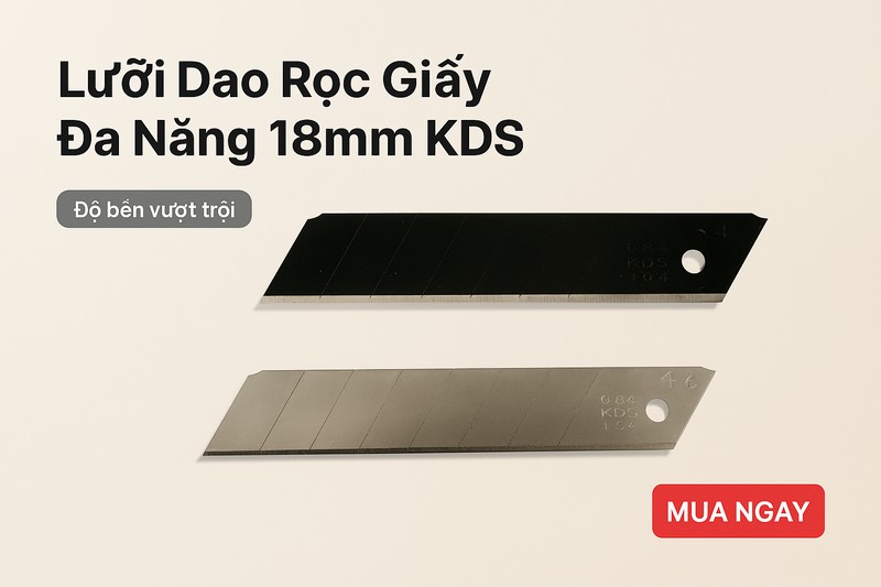 Banner Lưỡi Dao Rọc Giấy Đa Năng 18mm KDS LB-2+2B