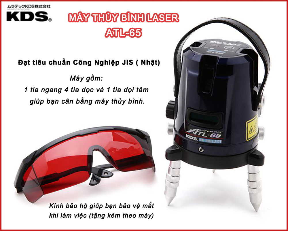 MÁY THỦY BÌNH LASER 4 TIA KDS ATL-65