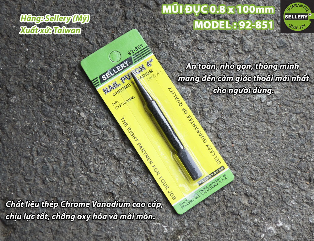  MŨI ĐỤC 0.8 x 100mm SELLERY 92-851