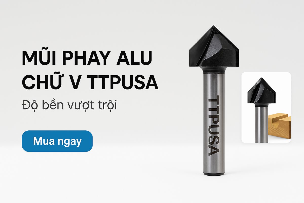 Mũi Phay Alu Chữ V TTPusa