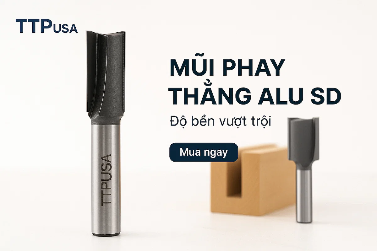 Mũi Phay Thẳng Alu SD TTPusa