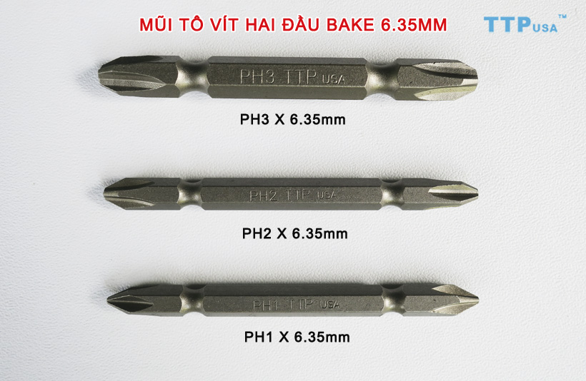 MŨI TÔ VÍT HAI ĐẦU 6.35MM TTPUSA