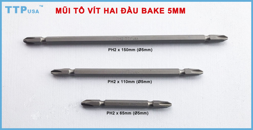 MŨI TÔ VÍT HAI ĐẦU 5MM TTPUSA