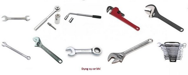 Dụng cụ cầm tay (Cờ lê, Mỏ lết, Tô vít, Kìm, Búa, ...)