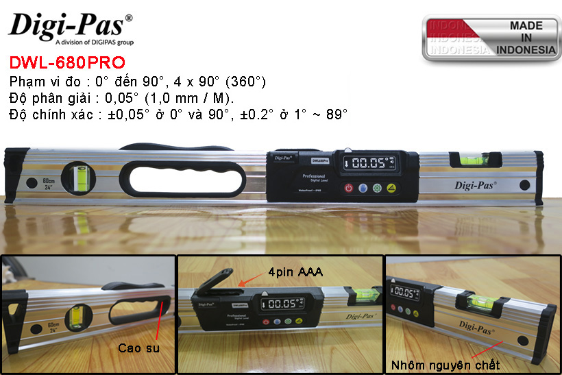 Thiết bị đo góc nghiêng kỹ thuật số độ chính xác cao