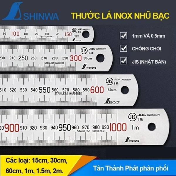 Thước lá inox mạ nhũ bạc shinwa là gì ?