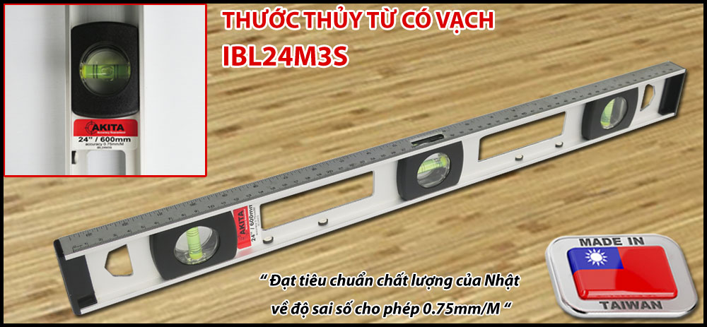 THƯỚC THỦY TỪ CÓ VẠCH AKITA IBL..M3S