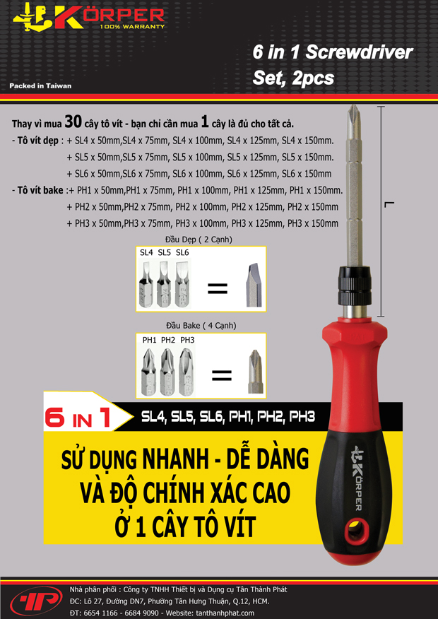 So Sánh Tô Vít Đa Năng Körper Và Các Loại Giá Rẻ