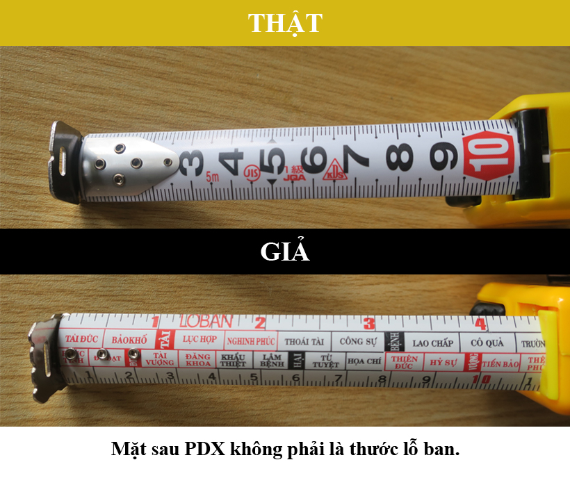 Phân biệt hàng giả hàng thật Thước cuộn thép KDS
