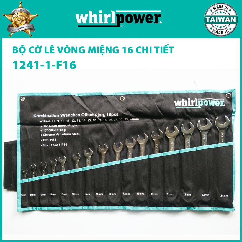 Bộ cờ lê vòng miệng 16 chi tiết 8mm - 24mm