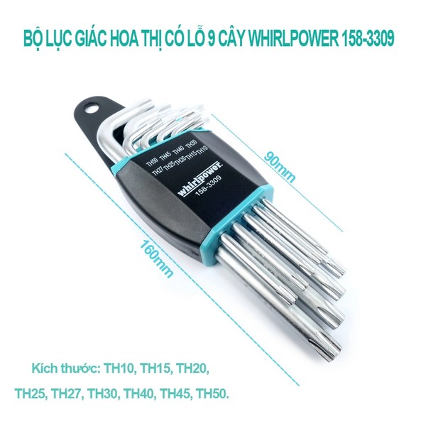 Bộ Lục Giác Bông Whirlpower, các kích thước đa dạng từ TH10 đến TH50