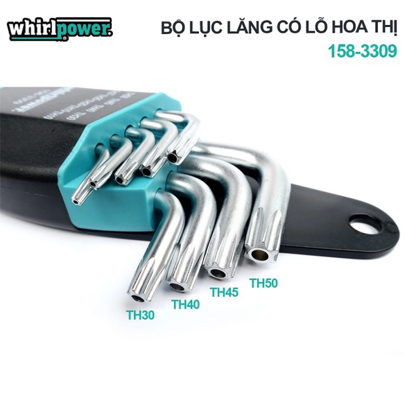 Bộ Lục Giác Bông Whirlpower 9 cây, chống gỉ, bảo quản dễ dàng với kệ mini
