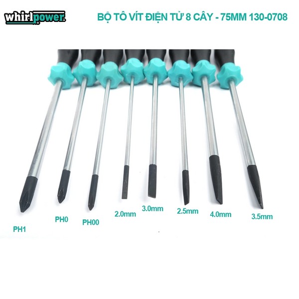 Hình ảnh Bộ Tô Vít Điện Tử 8 Cây chất liệu cao cấp, đa năng cho công việc sửa chữa điện tử.