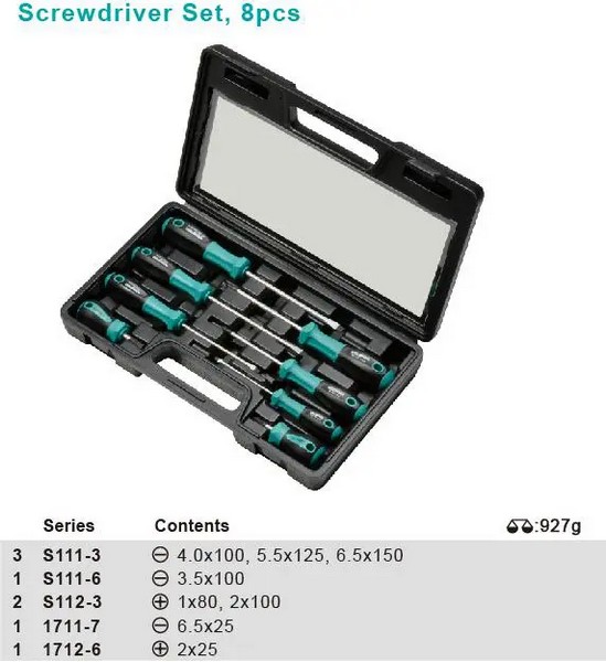 Whirlpower S11-1708 - Bộ tô vít cao cấp 8 cây