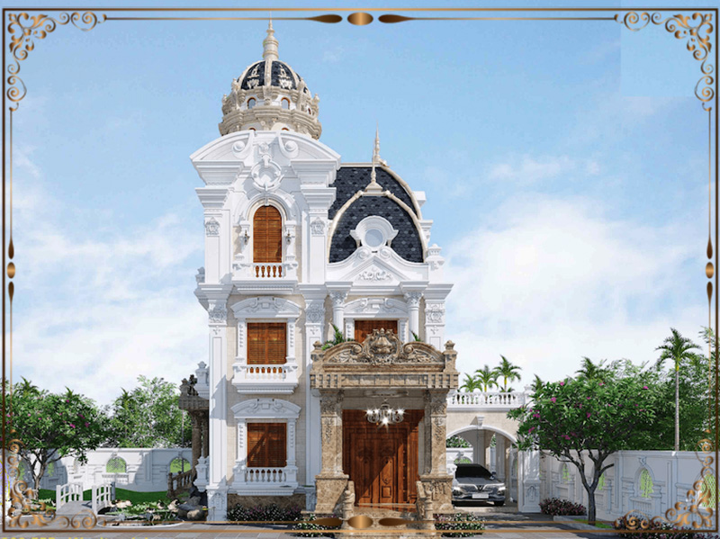 Mẫu thiết kế nhà biệt thư 3 tầng cổ điển