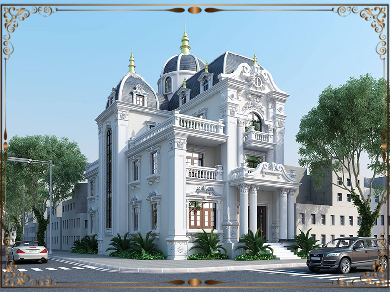 Mẫu thiết kế nhà biệt thư 3 tầng cổ điển
