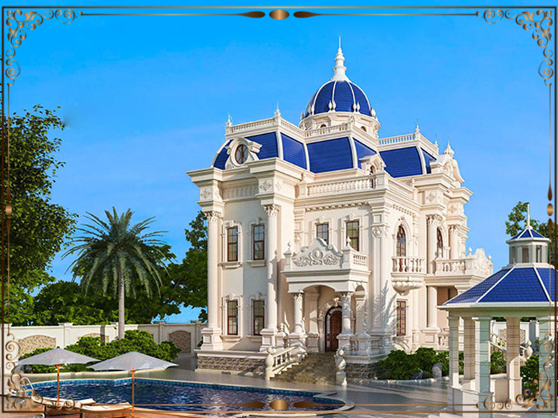 Mẫu thiết kế nhà biệt thư 3 tầng cổ điển