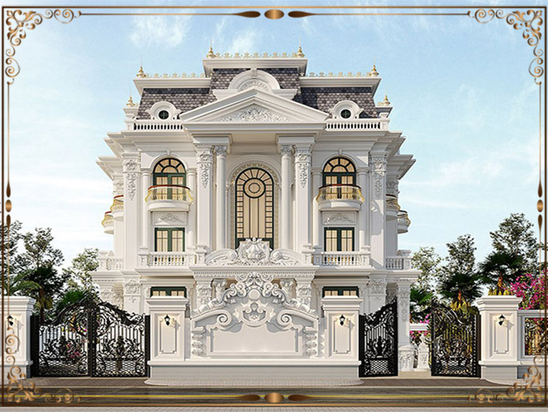Mẫu thiết kế nhà biệt thư 3 tầng cổ điển