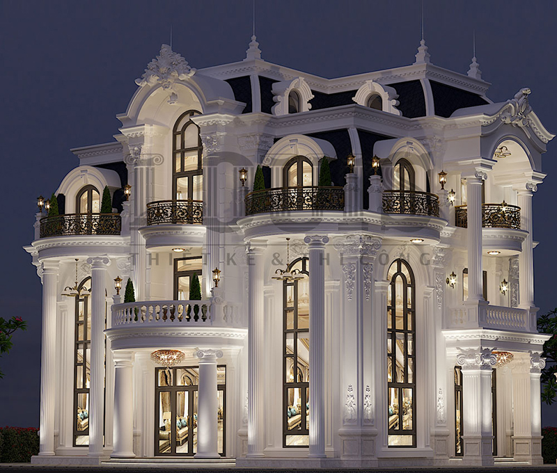 mẫu thiết kế biệt thự cổ điển đẹp