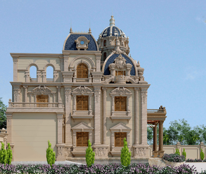 Kiến trúc sang trọng, xa hoa của biệt thự lâu đài 3 tầng