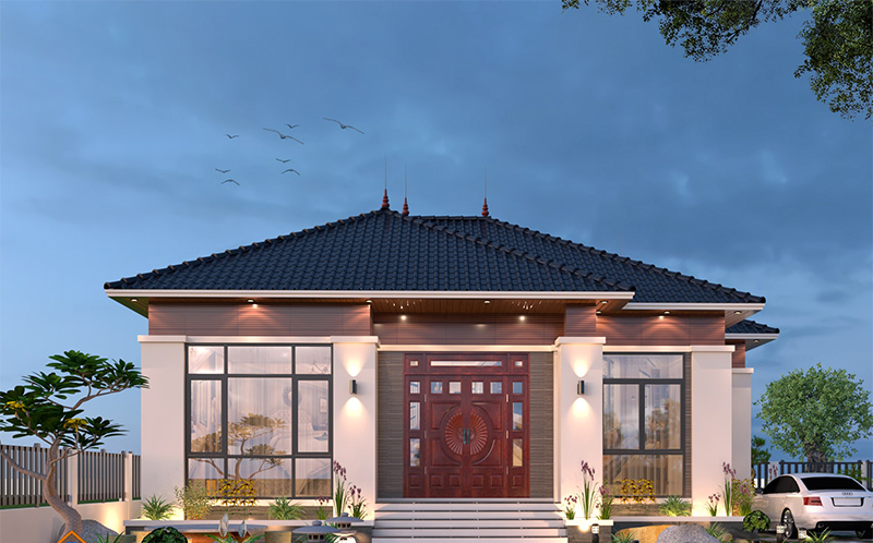 Mái nhật là gì? Đặc trưng của những mẫu thiết kế nhà vườn mái nhật 1 tầng là gì?