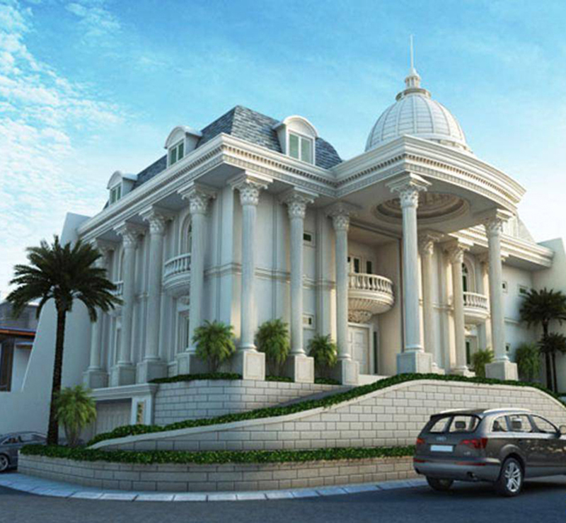 mẫu cột nhà biệt thự tân cổ điển đẹp