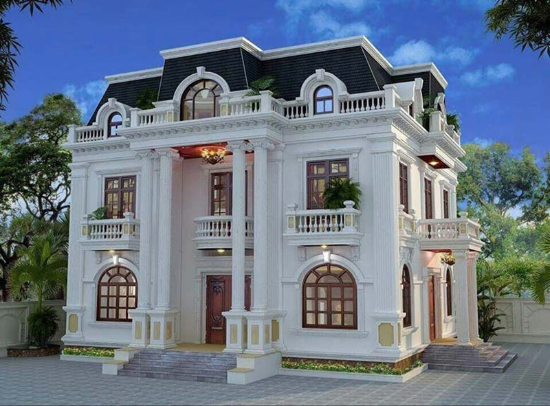 Cột nhà tân cổ điển sang trọng