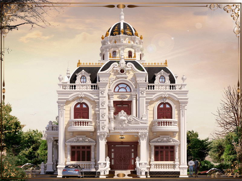 Mẫu thiết kế nhà biệt thư 3 tầng cổ điển