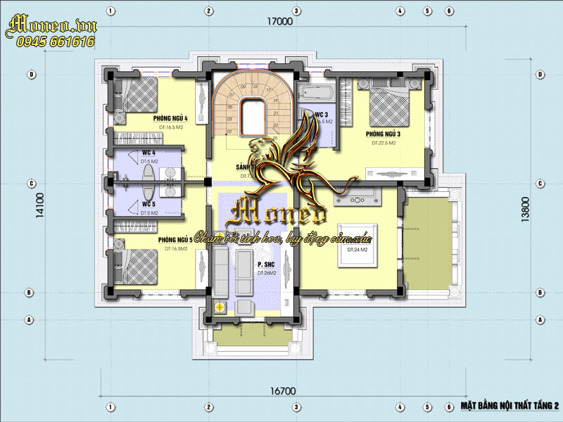 mẫu biệt thự đẹp 3 tầng cổ điển