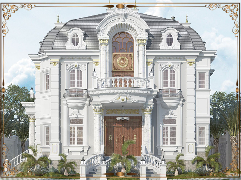 Mẫu thiết kế nhà biệt thư 3 tầng cổ điển