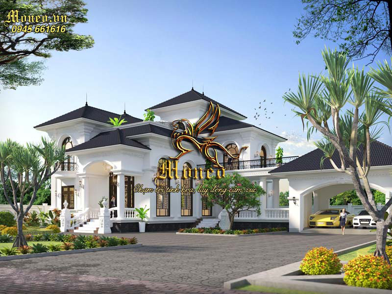 Mặt tiền biệt thự tân cổ điển đẹp