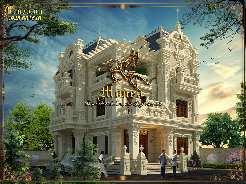 Mẫu thiết kế nhà biệt thư 3 tầng cổ điển