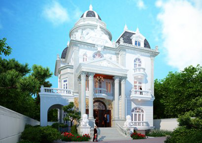 biệt thự lâu đài 3 tầng đẹp