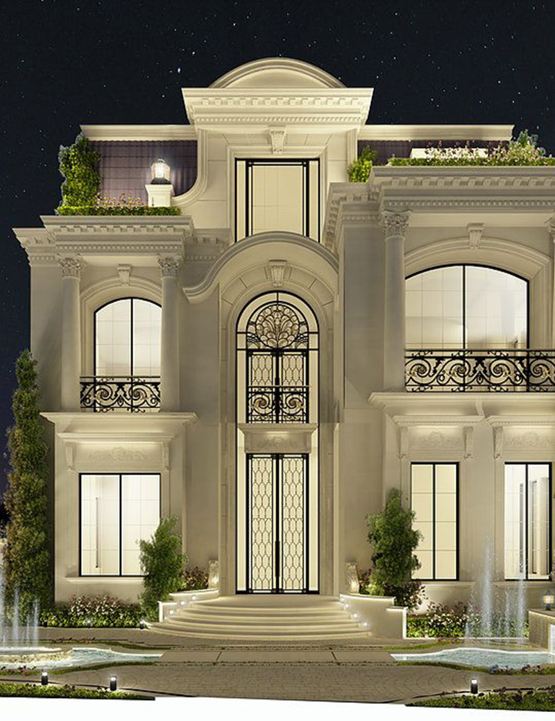 mẫu cột nhà biệt thự tân cổ điển đẹp