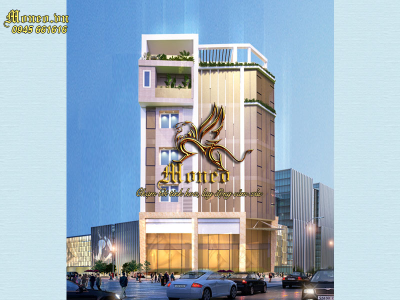 mẫu nhà ở kết hơp văn phòng làm việc 3 mặt tiền