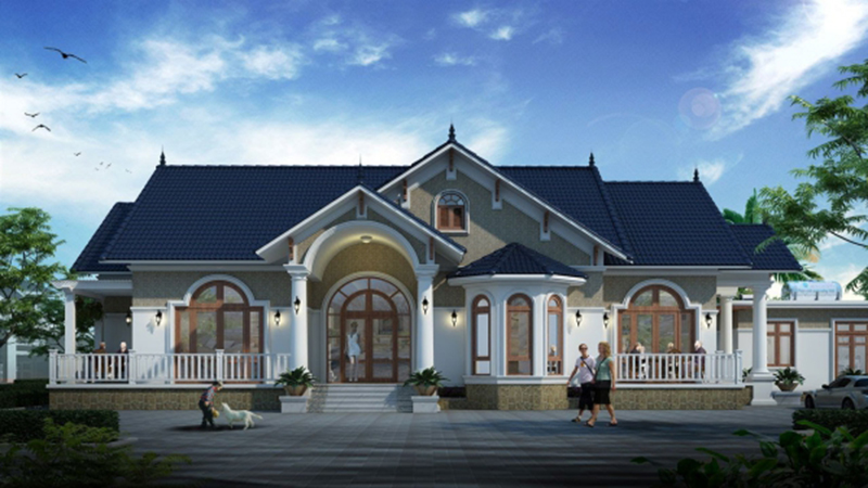 mẫu nhà biệt thự vườn cao cấp 1 tầng